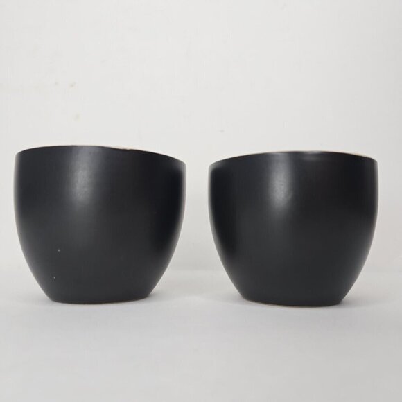 BAILEY'S Irish Cream Yours And Mine Black Ceramic Cups Set of 2 2.75" Collectors - Picture 3 of 9